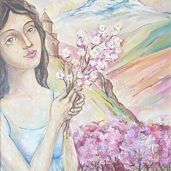 "Весна в Ширакской долине, Армения" 70/50, х.м.